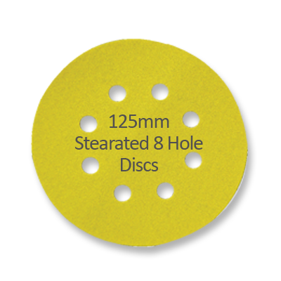 125mm 8 Hole Stearated Alox Discs for Fine Sanding