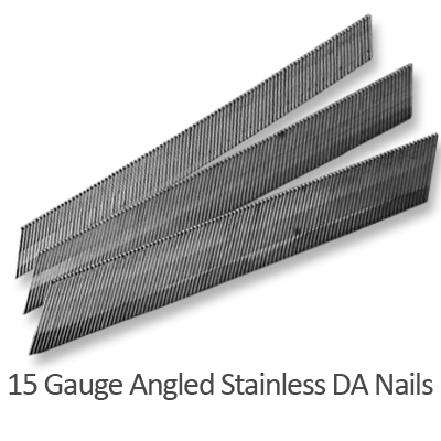 15 Gauge 34deg. Angled Stainless Galvanised DA Nails