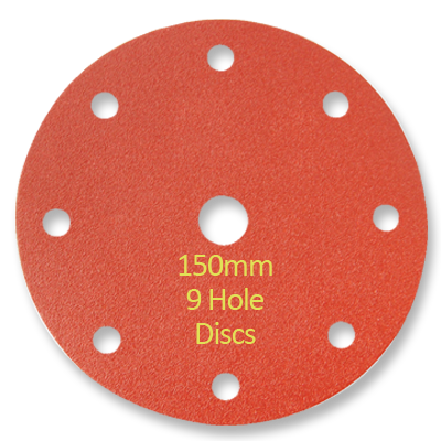150mm 9 Hole Aluminium Oxide Discs for Wood