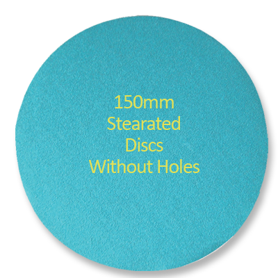 150mm Plain Stearated Alox Discs for Fine Sanding
