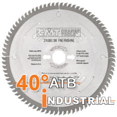 40 Degree ATB Finishing Saw Blades Industrial Line