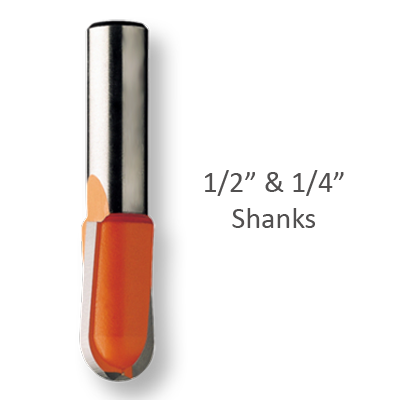 Fluting Router Bits with 1/4" & 1/2" Shanks