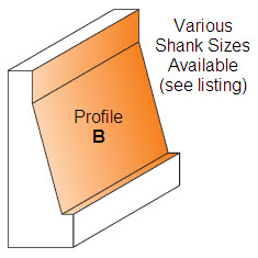 Vertical Raised Panel Router Bits (Profile B)