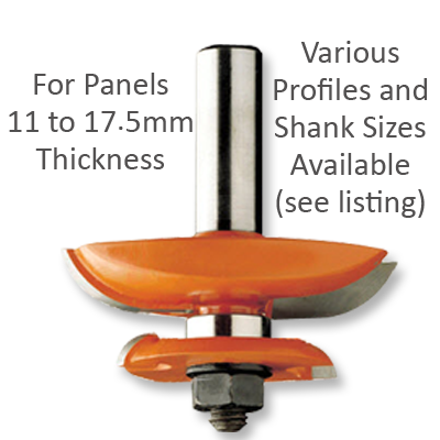 Router Bits for Panel Thickness from 11 to 17.5mm