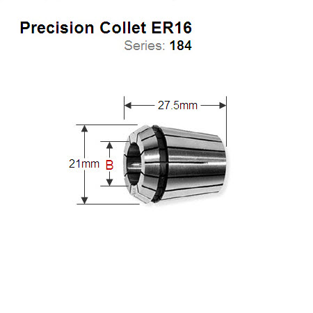 Premium Quality 4mm ER16 Precision Collet 184.040.16