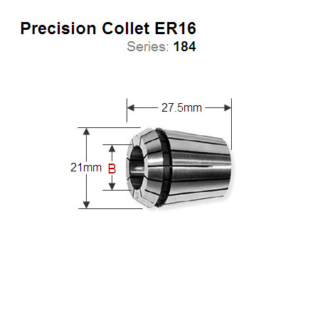 Premium Quality 7mm ER16 Precision Collet 184.070.16