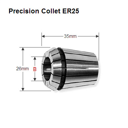 Premium Quality 10mm ER25 Precision Collet 184.100.25