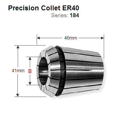 Premium Quality 6mm ER40 Precision Collet 184.062.00