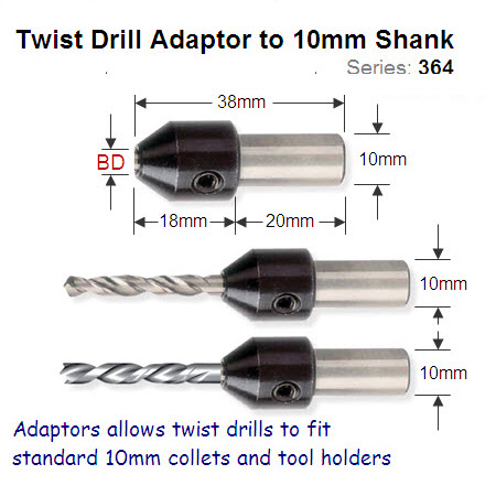 Premium Quality 2.5mm Adaptor for Twist Drill 364.025.00
