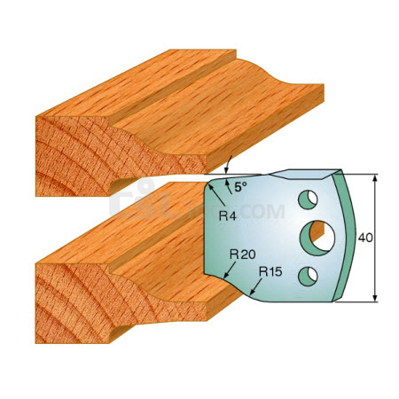 Pair of Universal Profile Knives 40 x 4mm 690.100