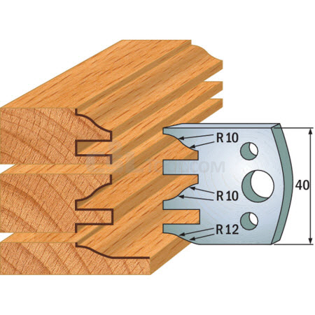 Pair of Universal Profile Knives 40 x 4mm 690.124