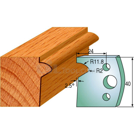 Pair of Universal Profile Knives 40 x 4mm 690.135