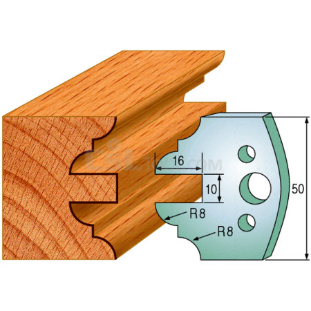 Pair of Universal Profile Knives 50 x 4mm 690.523