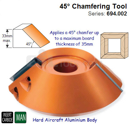 45 Degree Chamfer Cutter Head 694.002.50