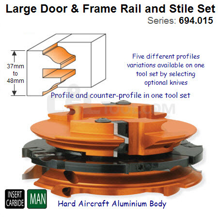 Profile & Counter Profile Cutter Head Set for Doors and Frames 694.015.35