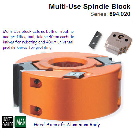 Multi-Use Spindle Tool for Rebating and Profiling 694.020.31