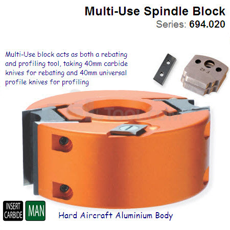 Multi-Use Spindle Tool for Rebating and Profiling 694.020.35