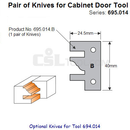 Pair of Knives for Cabinet Door Tool 695.014B