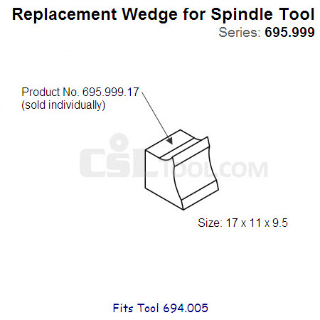 17mm Wedge for Spindle Tool 695.999.17