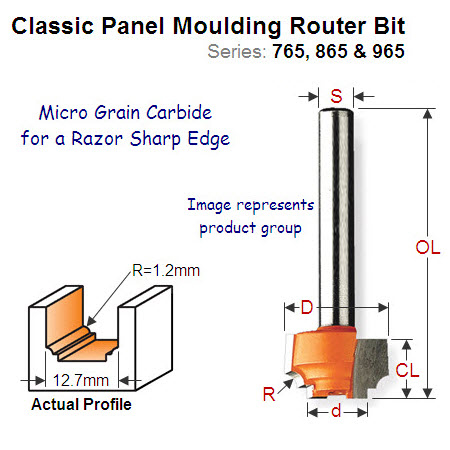 Premium Quality Classical Panel Moulding Router Bit 965.101.11