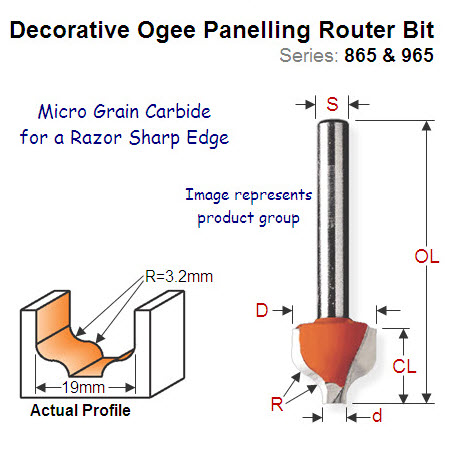 Premium Quality Decorative Ogee Bit 865.503.11