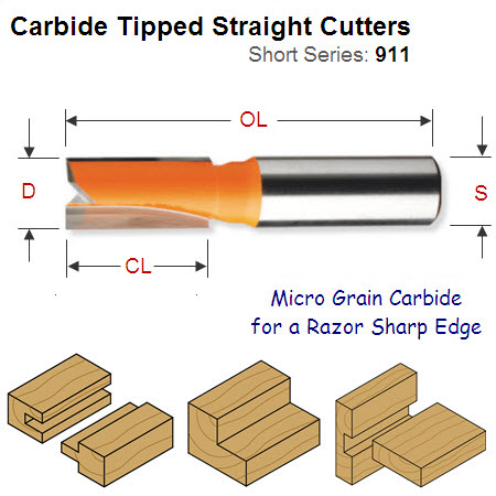 12mm Premium Quality Straight Router Cutter 911.620.11