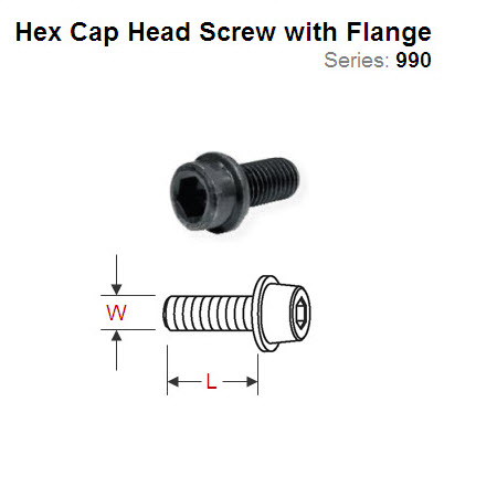 Hex Head Cap Head Screw with Flange 990.058.00