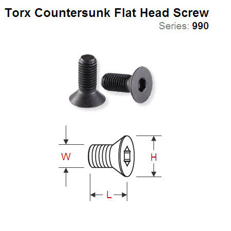 Torx Countersunk Flat Head Screw 990.080.00
