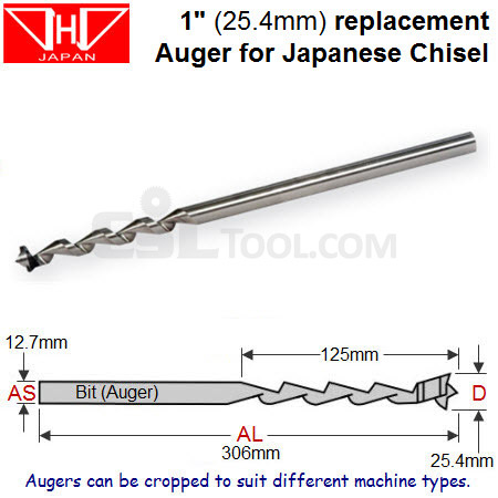 1" (25.4mm) Replacement Bit (Auger) for Japanese Mortice Chisel