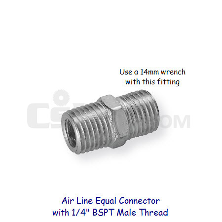 Air Line Connector with 1/4" BSP male thread ends