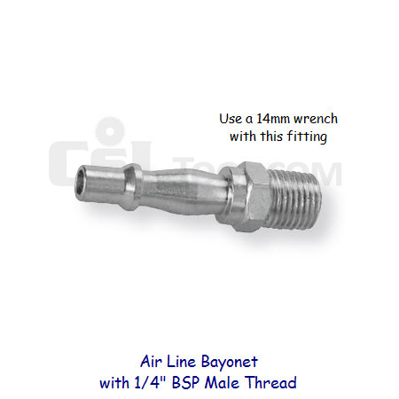 Air Line Bayonet with 1/4" BSP male thread end