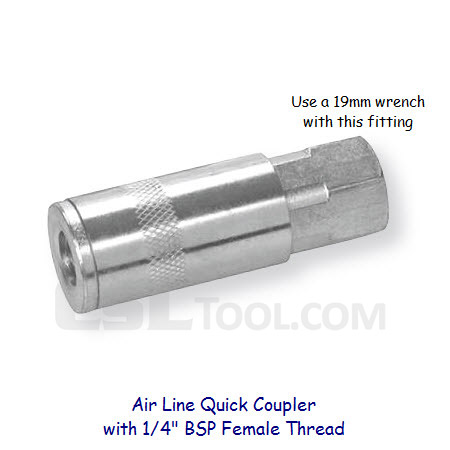 Air Line Quick Release Coupling with 1/4" BSP female thread end