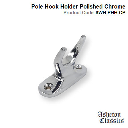 Pole Hook Holder Polished Chrome
