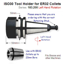 ISO30 Left-Hand Toolholder for ER32 Precision Collet 183.200.02