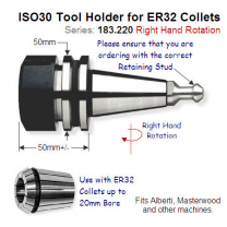 ISO30 Right-Hand Toolholder for ER32 Precision Collet 183.220.01
