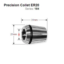 Premium Quality 5mm ER20 Precision Collet 184.050.20