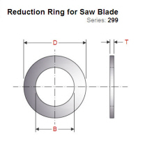 Reduction Ring for Saw Blade 30mm to 25.4mm 299.212.00