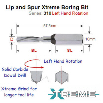 Xtreme Quality 4mm Left Hand Lip and Spur Boring Bit 310.040.22
