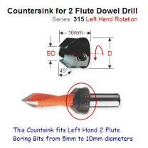 Left Hand Countersink for Lip & Spur and V Groove Boring Bit 315.200.12