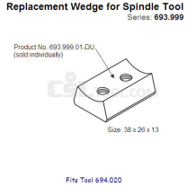 38mm Wedge for Spindle Tool 693.999.01-DU