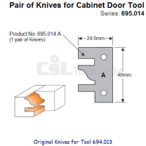 Pair of Knives for Cabinet Door Tool 695.014A