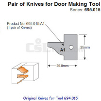 Pair of Knives for Door Making Tool 695.015.A1