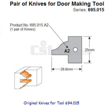Pair of Knives for Door Making Tool 695.015.A2