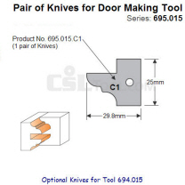 Pair of Knives for Door Making Tool 695.015.C1