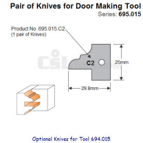 Pair of Knives for Door Making Tool 695.015.C2