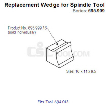 16mm Wedge for Spindle Tool 695.999.16