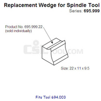 22mm Wedge for Spindle Tool 695.999.22