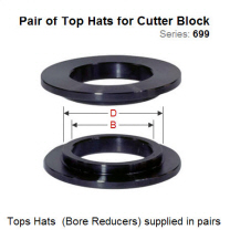 Pair of Top Hats (Bore Reducers) 30mm to 19.05mm 699.30.19