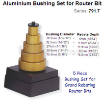 Aluminium Bushing Set for Grand Rebating Router Bit 791.707.00
