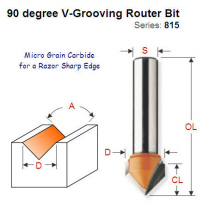 Premium Quality V-Grooving Bit with 90 Degree Angle 815.660.11